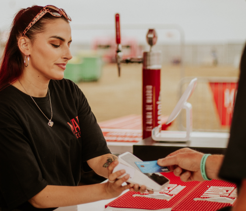 Attendee using square rental for events payments